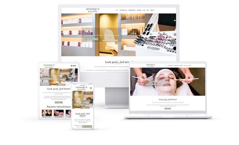 Website ontwikkeld voor Salon Mimique in veldhoven